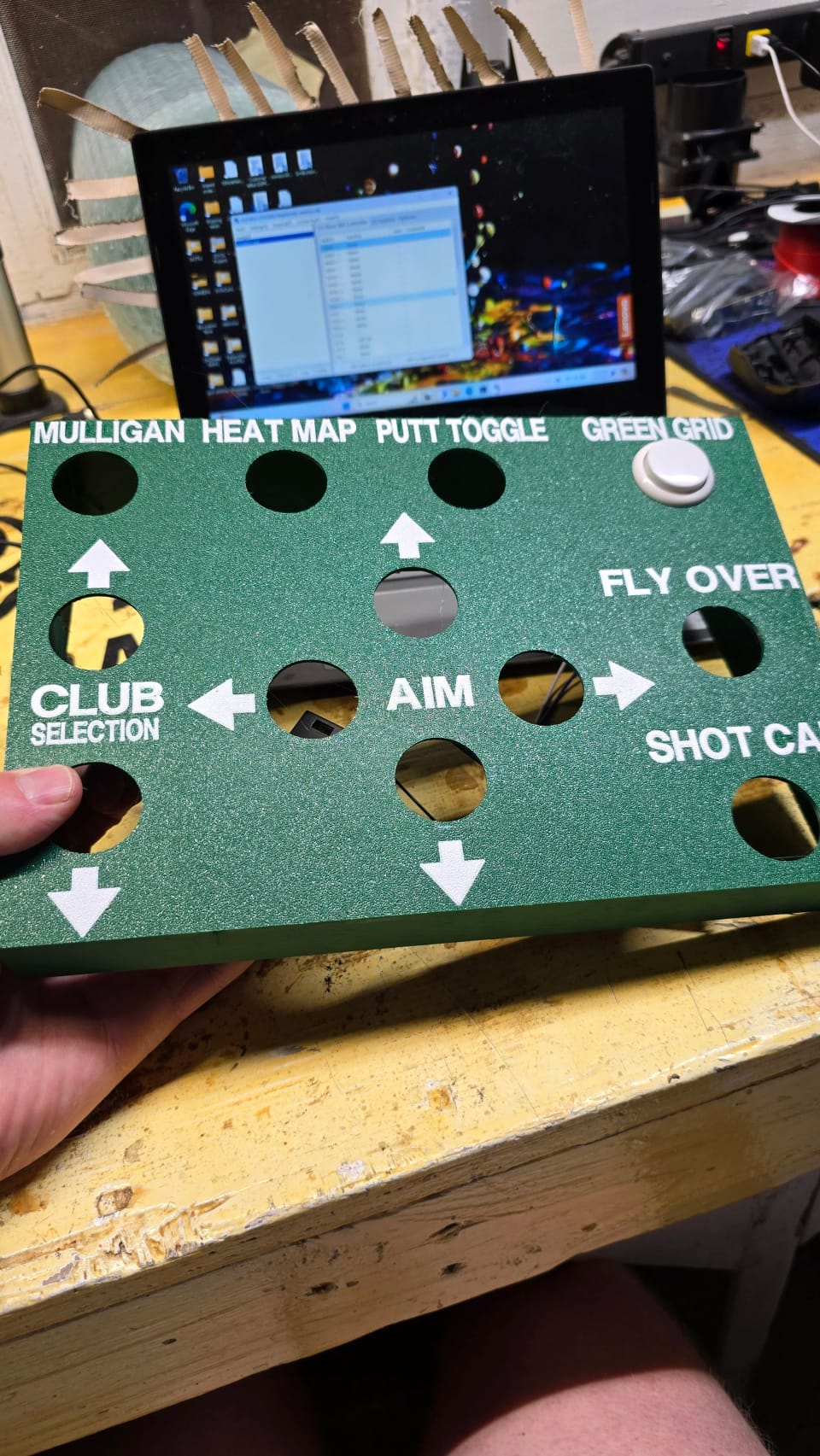 Golf Simulator control box SHELL ONLY  for 30 MM buttons (photo 1 of 6)