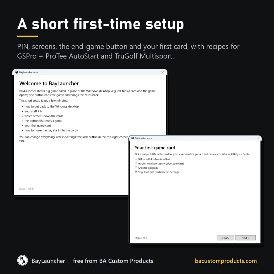 BayLauncher – Game Cards for Golf Sim Bays (photo 5 of 9)