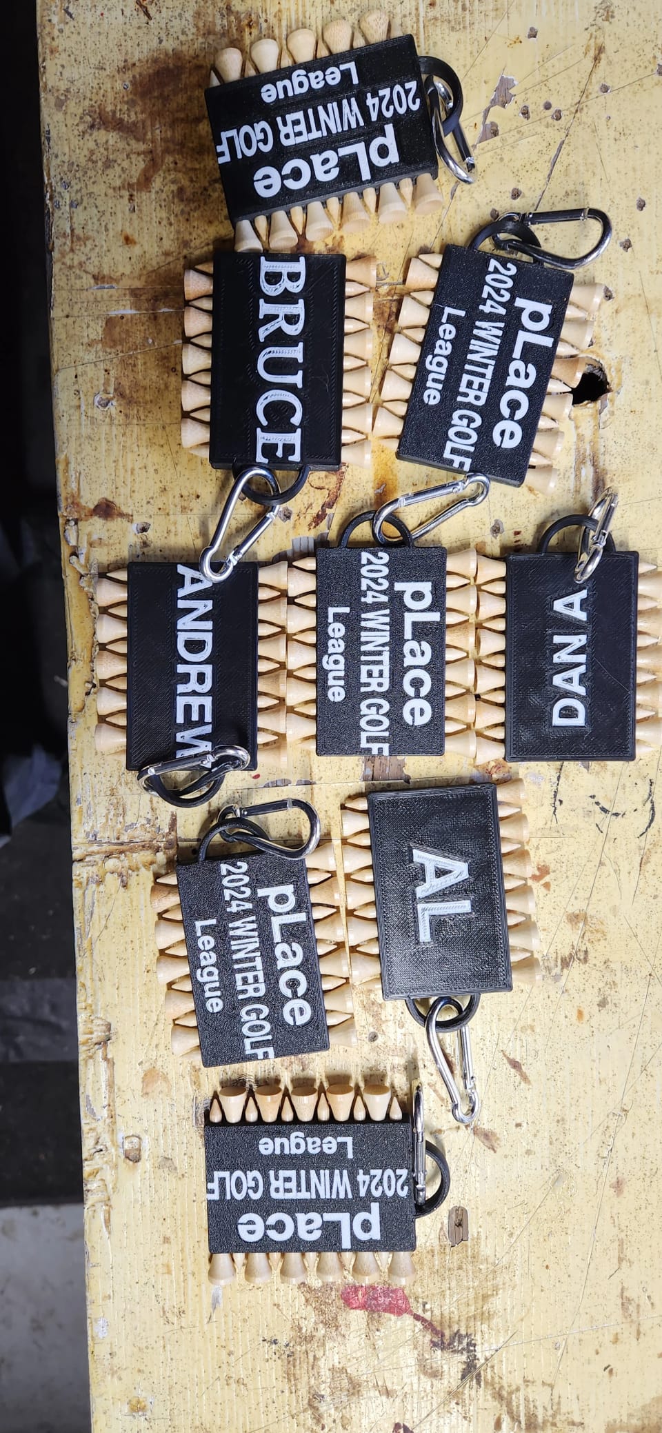 Golf Tee holder personalized/customized (Two sided eleven pack) (photo 4 of 5)