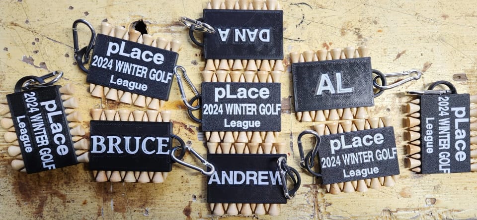 Customized/Personalized Golf T holder (TWO sided Different name on all T holders, Eleven Pack) (photo 4 of 5)