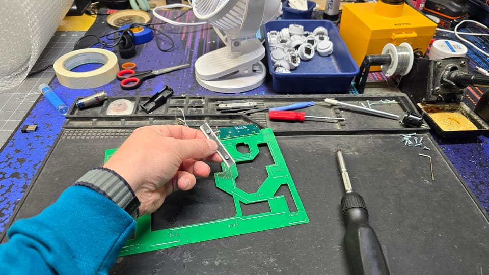 Fitting the bracket and encoder board