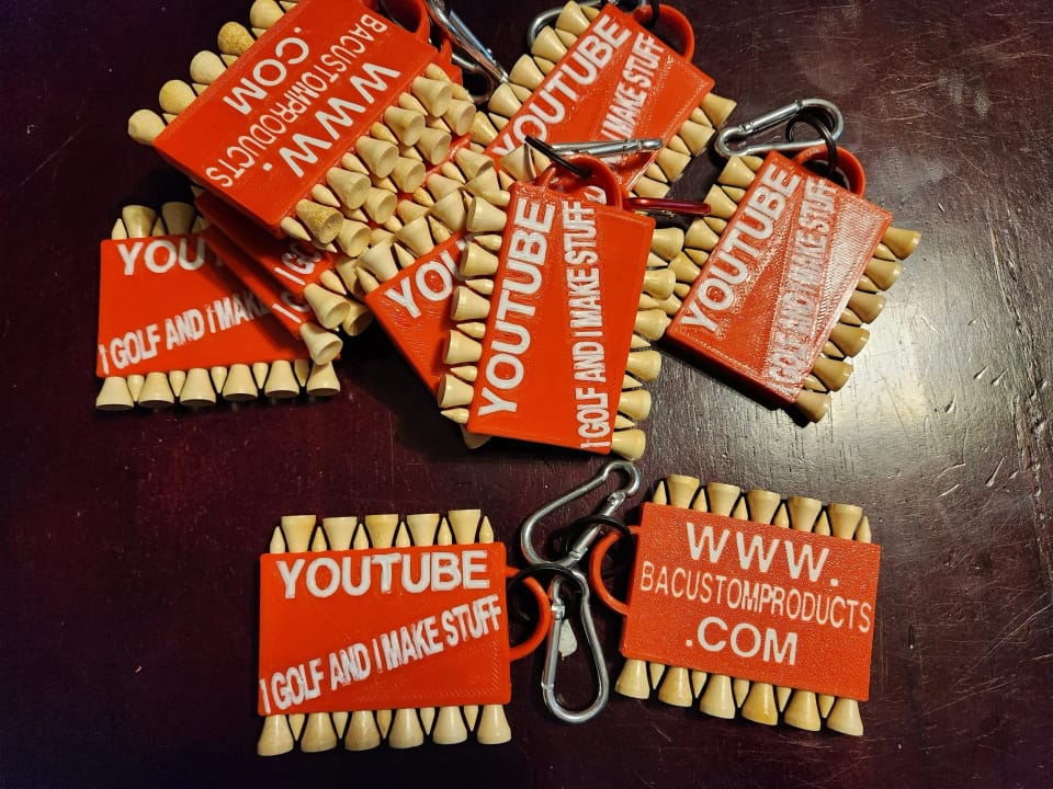 Golf Tee Holders personalized (ONE SIDED ELEVEN PACK) (photo 1 of 5)