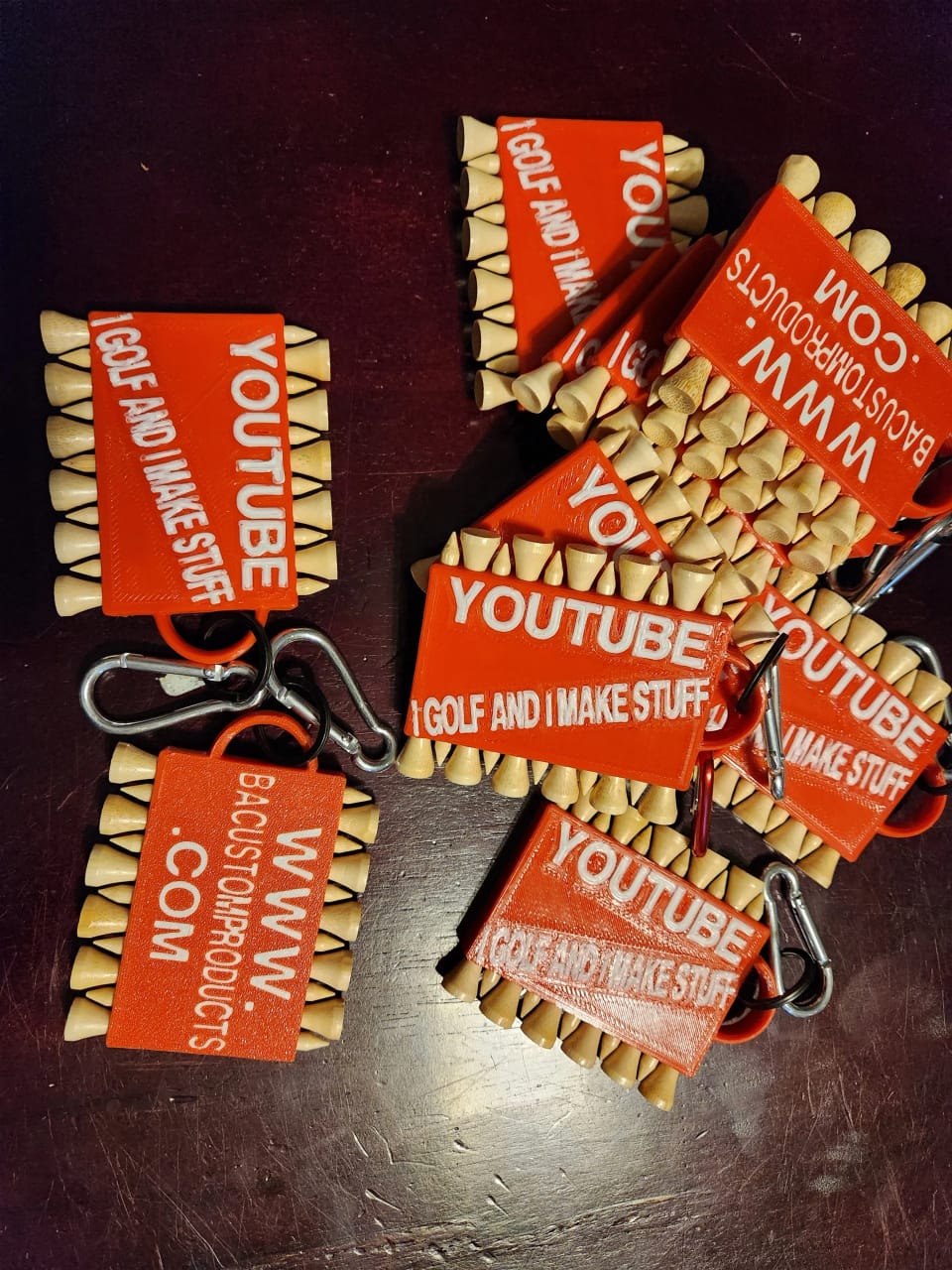 Customized/Personalized Golf T holder (TWO sided Different name on all T holders, Eleven Pack) (photo 5 of 5)