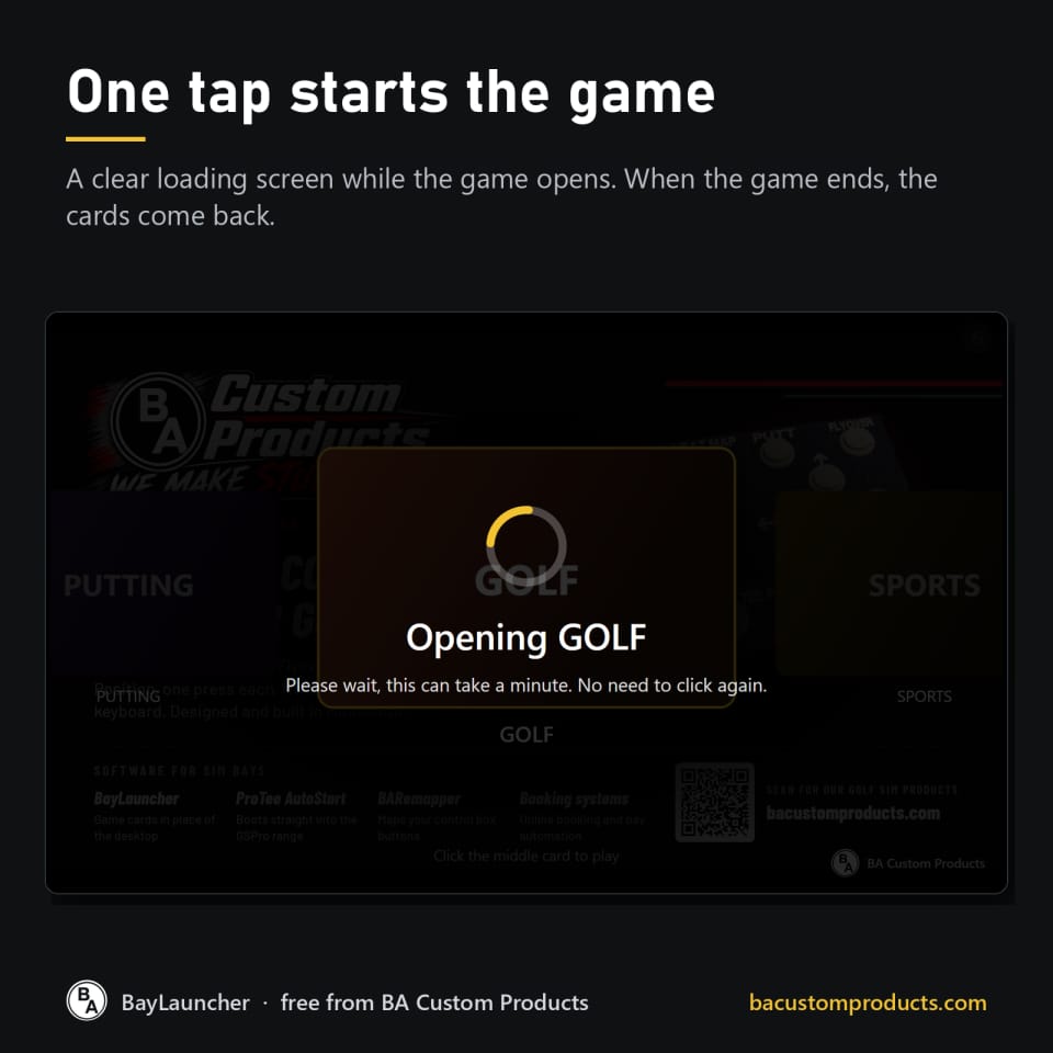 BayLauncher – Game Cards for Golf Sim Bays (photo 3 of 9)